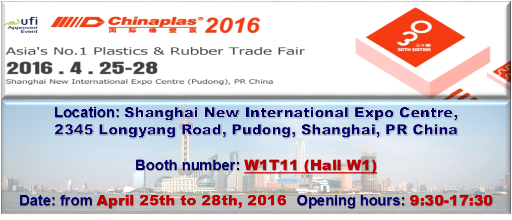 YOUR NEXT MEETING POINT WITH MARCHANTE SAS  – CHINAPLAS 2016, SHANGHAI, CHINA